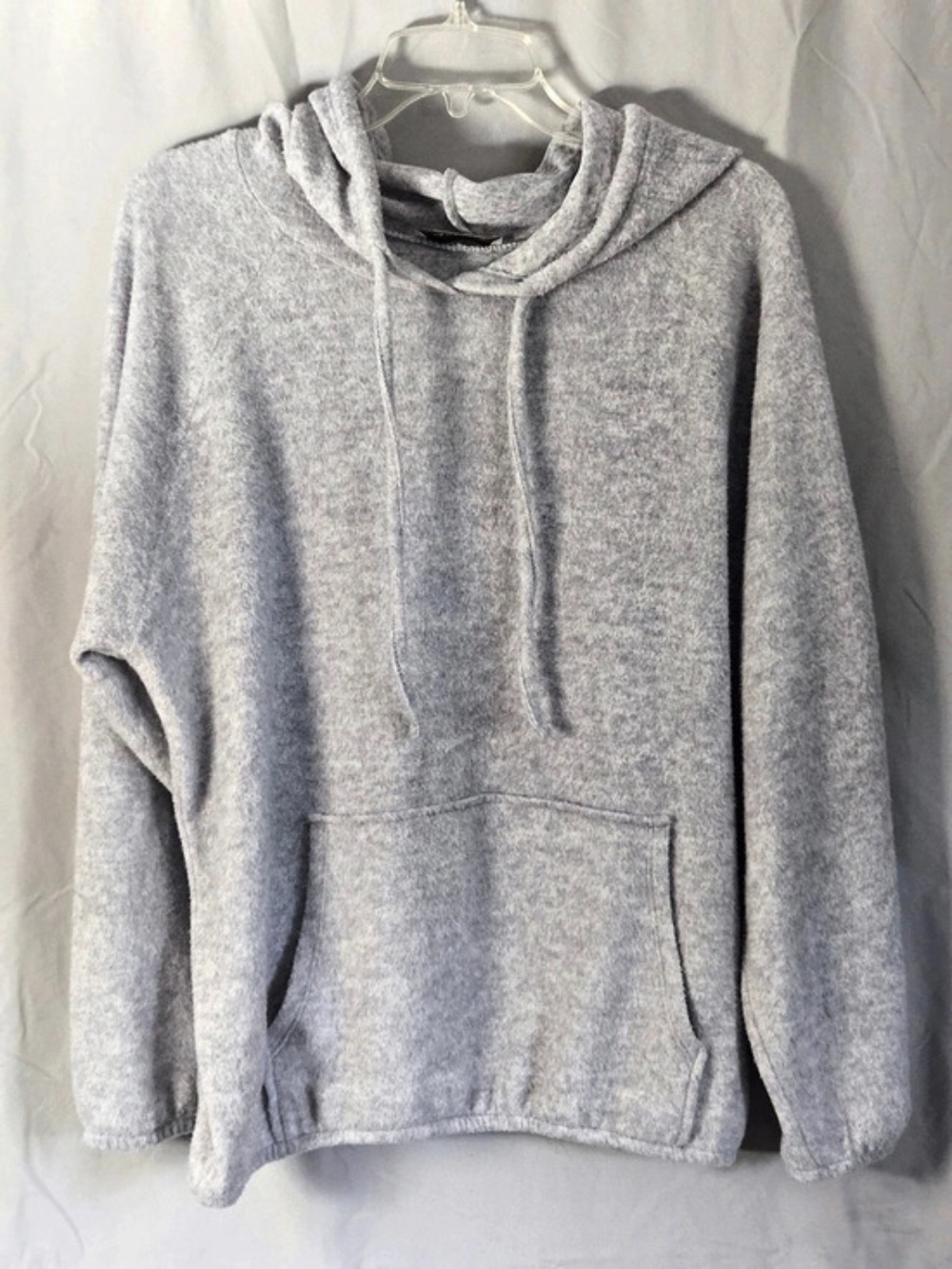 ZENANA Cowl Neck Hoodie in Gray Large Like New